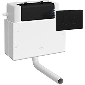 nuie XTY011M02 Ceramics Accessories Pneumatic Dual Flush Universal Access Concealed Cistern and Push Button Plate, 296mm, Matt Black nuie XTY011M02 Ceramics Accessories Pneumatic Dual Flush Universal Access Concealed Cistern and Push Button Plate, 296mm, Matt Black