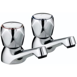 Bristan VAC 1/2 C MT Club Basin Taps with Metal Heads Chrome Plated Bristan VAC 1/2 C MT Club Basin Taps with Metal Heads Chrome Plated