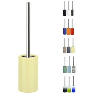 Spirella "Tube Toilet brush toilet set with porcelain holder and stainless steel handle yellow Spirella "Tube Toilet brush toilet set with porcelain holder and stainless steel handle yellow