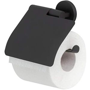 Tiger Noon Toilet Roll Holder with Cover, Black, 13.2 x 13.5 x 4.1 cm Tiger Noon Toilet Roll Holder with Cover, Black, 13.2 x 13.5 x 4.1 cm