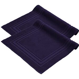 Komfortec Bath Mat Set, 2 Pieces, Terry Cloth Shower Mat, Washable Shower Mat & Bath Mat, 600 g/m² & 100% Cotton, Absorbent & Quick Drying, 50 x 70 cm, Navy Blue Komfortec Bath Mat Set, 2 Pieces, Terry Cloth Shower Mat, Washable Shower Mat & Bath Mat, 600 g/m² & 100% Cotton, Absorbent & Quick Drying, 50 x 70 cm, Navy Blue