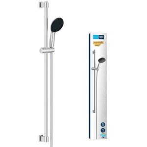 Grohe Vitalio Start 110 Shower Set (Round 11 cm Hand Shower 1 Spray: Rain, Anti-Limescale System, Shower Hose 1.75 m, Rail 90 cm, Water Saving), Easy to Fit with QuickGlue, Chrome, 26953001 Grohe Vitalio Start 110 Shower Set (Round 11 cm Hand Shower 1 Spray: Rain, Anti-Limescale System, Shower Hose 1.75 m, Rail 90 cm, Water Saving), Easy to Fit with QuickGlue, Chrome, 26953001