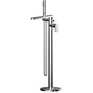 nuie BIN321 Binsey Modern Bathroom Round Freestanding Bath Shower Mixer Tap with Side Action Lever Handle and Kit, 880mm, Chrome nuie BIN321 Binsey Modern Bathroom Round Freestanding Bath Shower Mixer Tap with Side Action Lever Handle and Kit, 880mm, Chrome