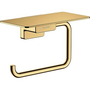 Hansgrohe AddStoris Roll holder with shelf, polished gold-optic, 41772990 Hansgrohe AddStoris Roll holder with shelf, polished gold-optic, 41772990