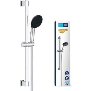 Grohe Vitalio Start 110 Shower Set (Round 11cm Hand Shower 2 Spray: Rain & Jet, Anti-Limescale System, Shower Hose 1.75m, Rail 60cm, Water Saving), Easy to Fit with QuickGlue, Chrome, 27948001 Grohe Vitalio Start 110 Shower Set (Round 11cm Hand Shower 2 Spray: Rain & Jet, Anti-Limescale System, Shower Hose 1.75m, Rail 60cm, Water Saving), Easy to Fit with QuickGlue, Chrome, 27948001
