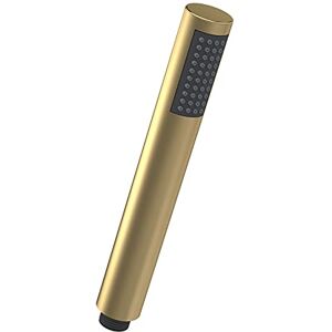 nuie HO807 Accessories Modern Bathroom Round Easy-Clean Minimalist Shower Single Function Handset, 210mm, Brushed Brass nuie HO807 Accessories Modern Bathroom Round Easy-Clean Minimalist Shower Single Function Handset, 210mm, Brushed Brass