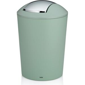 Kela Marta Swing Lid Bin 5 L, Diameter 19.5 cm, Plastic, Jade Green, Matte Surface, 24555 Kela Marta Swing Lid Bin 5 L, Diameter 19.5 cm, Plastic, Jade Green, Matte Surface, 24555