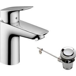 Hansgrohe Logis Basin mixer tap100 with metal pop-up waste, chrome, 71171000 Hansgrohe Logis Basin mixer tap100 with metal pop-up waste, chrome, 71171000