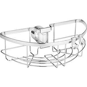 WENKO Floresta Round Shower Caddy Chrome Stainless Steel, No Drilling or Screwing Attachment for Any Shower Rod, 26 x 8 x 15.5 cm, Glossy WENKO Floresta Round Shower Caddy Chrome Stainless Steel, No Drilling or Screwing Attachment for Any Shower Rod, 26 x 8 x 15.5 cm, Glossy