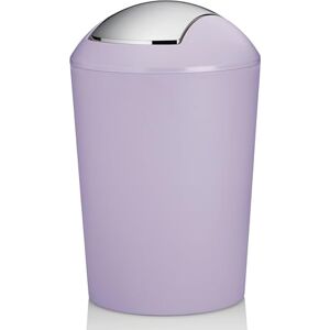Kela MARTA Cosmetic Bin, Purple, 1.7 Litres, Mini Rubbish Bin with Swing Lid, Plastic, Pastel Purple, Matt Kela MARTA Cosmetic Bin, Purple, 1.7 Litres, Mini Rubbish Bin with Swing Lid, Plastic, Pastel Purple, Matt