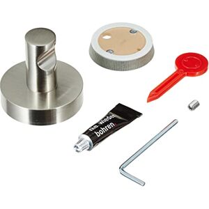 tesa UK tesa Powerbutton Premium Self-Adhesive Hook Round Matt-Chrome-Plated Metal Hook Bathroom Towel Holder Max Load 8 Kg tesa UK tesa Powerbutton Premium Self-Adhesive Hook Round Matt-Chrome-Plated Metal Hook Bathroom Towel Holder Max Load 8 Kg