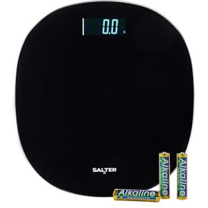 Salter Round Bathroom Scale – Electronic Body Weight Composition, 180kg Capacity, Digital LCD Display, Step-On, Instant Readings, Rounded Shape, Black Glass Platform, 0.1kg Precision Salter Round Bathroom Scale – Electronic Body Weight Composition, 180kg Capacity, Digital LCD Display, Step-On, Instant Readings, Rounded Shape, Black Glass Platform, 0.1kg Precision