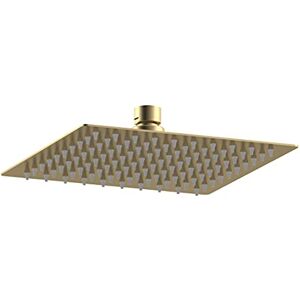 nuie A8088 Windon Modern Bathroom Square Easy Clean Fixed Shower Head, 200mm, Brushed Brass nuie A8088 Windon Modern Bathroom Square Easy Clean Fixed Shower Head, 200mm, Brushed Brass