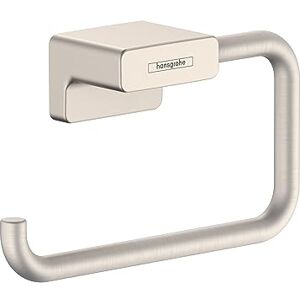 Hansgrohe AddStoris 6-inch Toilet Paper Holder Without Cover in Brushed Nickel, 41771820 Hansgrohe AddStoris 6-inch Toilet Paper Holder Without Cover in Brushed Nickel, 41771820