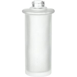 SMEDBO Towel Hook in Polished Chrome H351 Frosted Glass Container for Soap Dispenser, White, 6 x 6 x 13.7 cm SMEDBO Towel Hook in Polished Chrome H351 Frosted Glass Container for Soap Dispenser, White, 6 x 6 x 13.7 cm