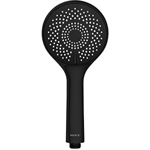 WENKO Watersaving Shower Head Matte Black Universal Hand Shower with Water-Saving System and 3 Jet Types WENKO Watersaving Shower Head Matte Black Universal Hand Shower with Water-Saving System and 3 Jet Types