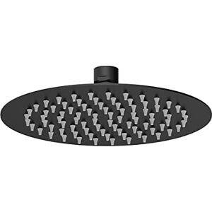 nuie A4082 Arvan Modern Bathroom Round Easy Clean Fixed Shower Head, 200mm, Matt Black nuie A4082 Arvan Modern Bathroom Round Easy Clean Fixed Shower Head, 200mm, Matt Black