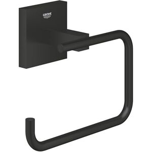Grohe Start Cube QuickFix Toilet Roll Holder Without Cover (Metal, Wall Mounted, Concealed Fastening, with Screws and Dowels), Size 138mm, Extra Easy to Fit QuickGlue, Matt Black, 409782430 Grohe Start Cube QuickFix Toilet Roll Holder Without Cover (Metal, Wall Mounted, Concealed Fastening, with Screws and Dowels), Size 138mm, Extra Easy to Fit QuickGlue, Matt Black, 409782430