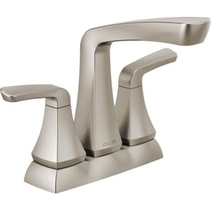 DELTA Faucet Vesna 2-Handle Centerset Bathroom Faucet with Drain Assembly and Worry-Free Drain Catch, SpotShield Brushed Nickel 25789LF-SP DELTA Faucet Vesna 2-Handle Centerset Bathroom Faucet with Drain Assembly and Worry-Free Drain Catch, SpotShield Brushed Nickel 25789LF-SP