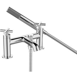 Bristan Naxos Bath Shower Mixer with Easy Clean Handset, Deck Mounted, Chrome Finish Bristan Naxos Bath Shower Mixer with Easy Clean Handset, Deck Mounted, Chrome Finish
