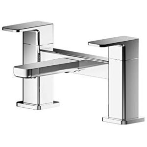 nuie WIN303 Windon Modern Bathroom Deck Mounted Bath Filler Tap with Lever Handles, 136mm, Chrome nuie WIN303 Windon Modern Bathroom Deck Mounted Bath Filler Tap with Lever Handles, 136mm, Chrome