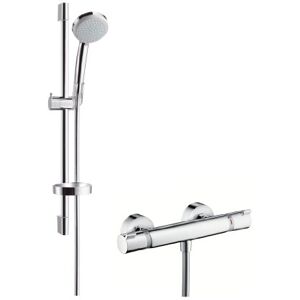 Hansgrohe 27032000 Croma 100 Water-Saving Thermostatic Shower 65 cm, 4 Sprays, Chrome, 0.65M Set Hansgrohe 27032000 Croma 100 Water-Saving Thermostatic Shower 65 cm, 4 Sprays, Chrome, 0.65M Set
