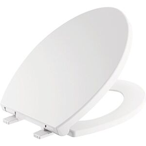 DELTA Faucet 810903-WH Morgan Elongated Standard Close Toilet Seat with Non-Slip Seat Bumpers, White DELTA Faucet 810903-WH Morgan Elongated Standard Close Toilet Seat with Non-Slip Seat Bumpers, White