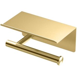 Gatco 1420B Latitude II Toilet Paper Holder with Mobile Shelf, Brushed Brass/Wall Mounted 7" Toilet Tissue Holder with Cell Phone Storage Shelf for Bathroom Gatco 1420B Latitude II Toilet Paper Holder with Mobile Shelf, Brushed Brass/Wall Mounted 7" Toilet Tissue Holder with Cell Phone Storage Shelf for Bathroom