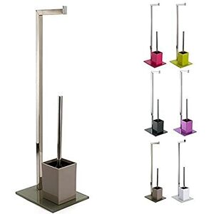 MSV Stainless Steel Toilet Brush, Stainless-Steel, Grey/Brown, 22x18x70.5 cm MSV Stainless Steel Toilet Brush, Stainless-Steel, Grey/Brown, 22x18x70.5 cm