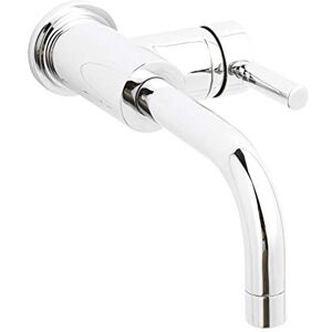 Balterley BTHE381L ǀ Modern Bathroom Wall Mounted Basin Mixer Tap with Single Lever Handle, 210mm x 55mm x 200mm, Chrome Balterley BTHE381L ǀ Modern Bathroom Wall Mounted Basin Mixer Tap with Single Lever Handle, 210mm x 55mm x 200mm, Chrome
