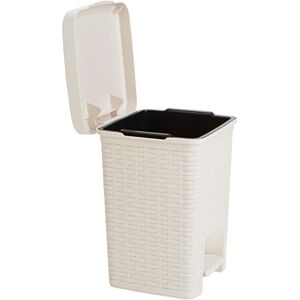 Mind Reader Step Trash Can, Wastebasket, Bathroom Garbage, Home, Hotel, Office, Ivory Square Bin Mind Reader Step Trash Can, Wastebasket, Bathroom Garbage, Home, Hotel, Office, Ivory Square Bin