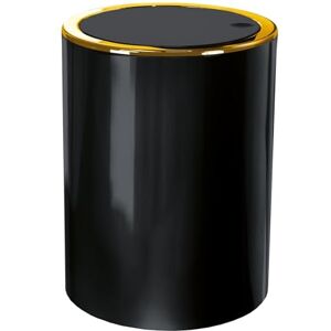 Kleine Wolke Golden Clap Cosmetic Bin 5 Litres Black Kleine Wolke Golden Clap Cosmetic Bin 5 Litres Black