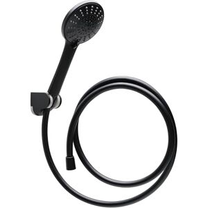 Wirquin Black Roma 5 Jet Shower Head & Hose Wirquin Black Roma 5 Jet Shower Head & Hose