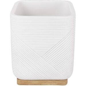 Kleine Wolke Toothbrush Beaker Crossover, Accessories, Colour: White, Material: Polyresin, Bamboo, Length 8 x Width 8 x Height 9.7 cm, White Kleine Wolke Toothbrush Beaker Crossover, Accessories, Colour: White, Material: Polyresin, Bamboo, Length 8 x Width 8 x Height 9.7 cm, White
