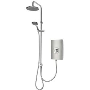 Triton Showers Collections II DuElec Aspirante Electric Shower Dual Shower Head 9.5KW Brushed Steel Rainfall Shower Head Triton Electric Shower Shower Head and Hose Set Triton Showers Collections II DuElec Aspirante Electric Shower Dual Shower Head 9.5KW Brushed Steel Rainfall Shower Head Triton Electric Shower Shower Head and Hose Set
