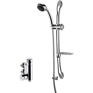 nuie SBR79BV1 Shower Bundle Modern Bathroom Round Vertical Thermostatic Bar Valve and Luxury Curved Slide Rail Kit with Multi-Function Handset, Chrome nuie SBR79BV1 Shower Bundle Modern Bathroom Round Vertical Thermostatic Bar Valve and Luxury Curved Slide Rail Kit with Multi-Function Handset, Chrome