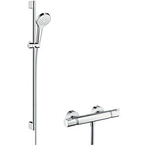 Hansgrohe Croma Select S Shower system 110 Vario with Ecostat Comfort thermostatic mixer and shower rail 90 cm Hansgrohe Croma Select S Shower system 110 Vario with Ecostat Comfort thermostatic mixer and shower rail 90 cm