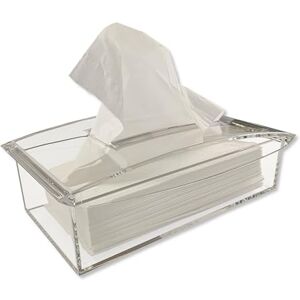 Osco Clear Acrylic Rectangular Tissue Box, Transparent Tissue Holder, Napkin Dispenser for Home Office Bathroom, Modern Acrylic Tissue Cover, Fits Standard Tissue Boxes, Single Osco Clear Acrylic Rectangular Tissue Box, Transparent Tissue Holder, Napkin Dispenser for Home Office Bathroom, Modern Acrylic Tissue Cover, Fits Standard Tissue Boxes, Single