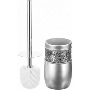 Creative Labs Toilet Brush with Holder Toilet Bowl Cleaner Brush and Holder Good Grip, Deep Cleaning, Decorative Design Compact Toilet Bowl Scrubber (Silver) Creative Labs Toilet Brush with Holder Toilet Bowl Cleaner Brush and Holder Good Grip, Deep Cleaning, Decorative Design Compact Toilet Bowl Scrubber (Silver)