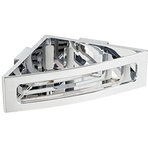 WENKO Turbo-Loc Bralia Corner Shelf, Plastic No Drilling Required, Deep Basket for Secure Stand of Care Products, Ideal for Bath and Shower, 35 x 8.5 x 20 cm, Chrome, (ABS) WENKO Turbo-Loc Bralia Corner Shelf, Plastic No Drilling Required, Deep Basket for Secure Stand of Care Products, Ideal for Bath and Shower, 35 x 8.5 x 20 cm, Chrome, (ABS)