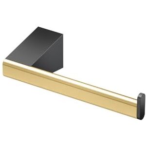 Gatco 5673 A-Line Toilet Paper Holder, Brushed Brass Matte Black Combo Gatco 5673 A-Line Toilet Paper Holder, Brushed Brass Matte Black Combo