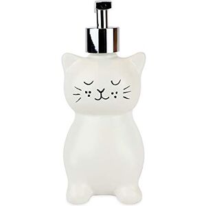 Isaac Jacobs White Ceramic Cat, Liquid Soap Pump/Lotion Dispenser with Chrome Metal Pump (Holds Up to 12 Oz) – Great for Bathroom, Kitchen Countertop, Bath Accessory (Cat) Isaac Jacobs White Ceramic Cat, Liquid Soap Pump/Lotion Dispenser with Chrome Metal Pump (Holds Up to 12 Oz) – Great for Bathroom, Kitchen Countertop, Bath Accessory (Cat)