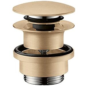 Hansgrohe 50100140 Push-Open pop-up Waste for washbasin and Bidet Mixer, Brushed Bronze Drain Fitting Hansgrohe 50100140 Push-Open pop-up Waste for washbasin and Bidet Mixer, Brushed Bronze Drain Fitting