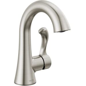 Delta Faucet Esato Single Hole Bathroom Faucet Brushed Nickel, Single Handle Bathroom Faucet, Bathroom Sink Faucet, Drain Assembly Included, SpotShield Brushed Nickel 15897LF-SP Delta Faucet Esato Single Hole Bathroom Faucet Brushed Nickel, Single Handle Bathroom Faucet, Bathroom Sink Faucet, Drain Assembly Included, SpotShield Brushed Nickel 15897LF-SP