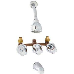 PFISTER LG01-3110 3 Tub & Shower Faucet with Metal Knob Handles, Polished Chrome PFISTER LG01-3110 3 Tub & Shower Faucet with Metal Knob Handles, Polished Chrome