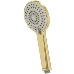 Bristan Round 3-Function Shower Handset, Easy Clean Nozzles, Brushed Brass Finish Bristan Round 3-Function Shower Handset, Easy Clean Nozzles, Brushed Brass Finish