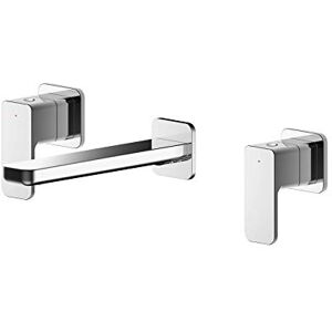 nuie WIN317 Windon Modern Bathroom Wall Mount 3 Tap Hole Basin Mixer Tap with Lever Handles (No Plate), 75mm, Chrome nuie WIN317 Windon Modern Bathroom Wall Mount 3 Tap Hole Basin Mixer Tap with Lever Handles (No Plate), 75mm, Chrome