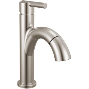DELTA Nicoli 1 Hole Pull Down Bathroom Faucet with Sprayer, Brushed Nickel Single Hole Bathroom Sink Faucet with Pull Out Sprayer for Vanity, Push-Pop Drain, Stainless 15749LF-SSPD DELTA Nicoli 1 Hole Pull Down Bathroom Faucet with Sprayer, Brushed Nickel Single Hole Bathroom Sink Faucet with Pull Out Sprayer for Vanity, Push-Pop Drain, Stainless 15749LF-SSPD