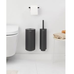 Brabantia Mindset Toilet Accessory Set Toilet Brush, Roll Holder and Roll Dispenser Hygienic Bristle Brush Corrosion Resistant Fixing Materials Included Bathroom Set of 3 Infinite Grey Brabantia Mindset Toilet Accessory Set Toilet Brush, Roll Holder and Roll Dispenser Hygienic Bristle Brush Corrosion Resistant Fixing Materials Included Bathroom Set of 3 Infinite Grey