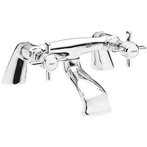 nuie I328X Beaumont Traditional Bathroom Crosshead Handle Bath Filler Tap, 100 x 220 x 180mm, Chrome nuie I328X Beaumont Traditional Bathroom Crosshead Handle Bath Filler Tap, 100 x 220 x 180mm, Chrome